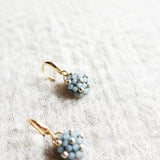 Star Dust Petite Drop Earrings in Smoke Grey Right Left