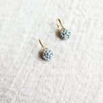 Star Dust Petite Drop Earrings in Smoke Grey Top