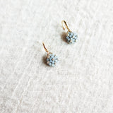 Star Dust Petite Drop Earrings in Smoke Grey Top