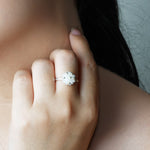 Star Dust Slim Ring in White Model 3