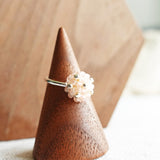 Star Dust Slim Ring in Blush Pink Left