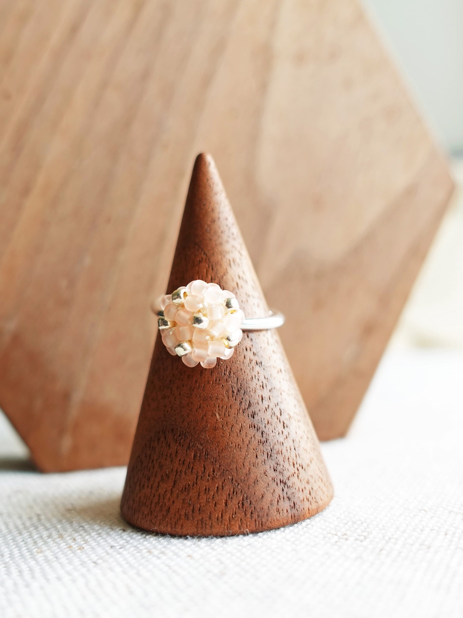 Star Dust Slim Ring in Blush Pink Right