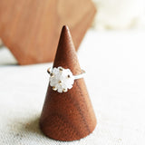 Star Dust Slim Ring in Cloud White Right