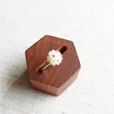 Star Dust Slim Ring in Ivory Top