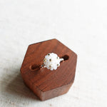 Star Dust Slim Ring in White Top