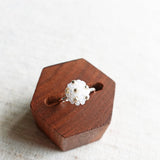 Star Dust Slim Ring in White Top