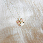 Tabby Cat Necklace in Cream Left