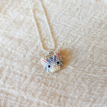 Tabby Cat Necklace in Silver Left