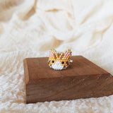 Tabby Cat Ring in Orange Display