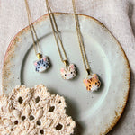 Tabby cat necklaces front