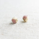 Trio Stud Earrings in Mauve Purple Right