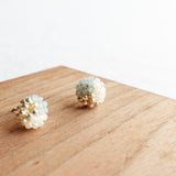 Trio Stud Earrings in Smoke Grey Display