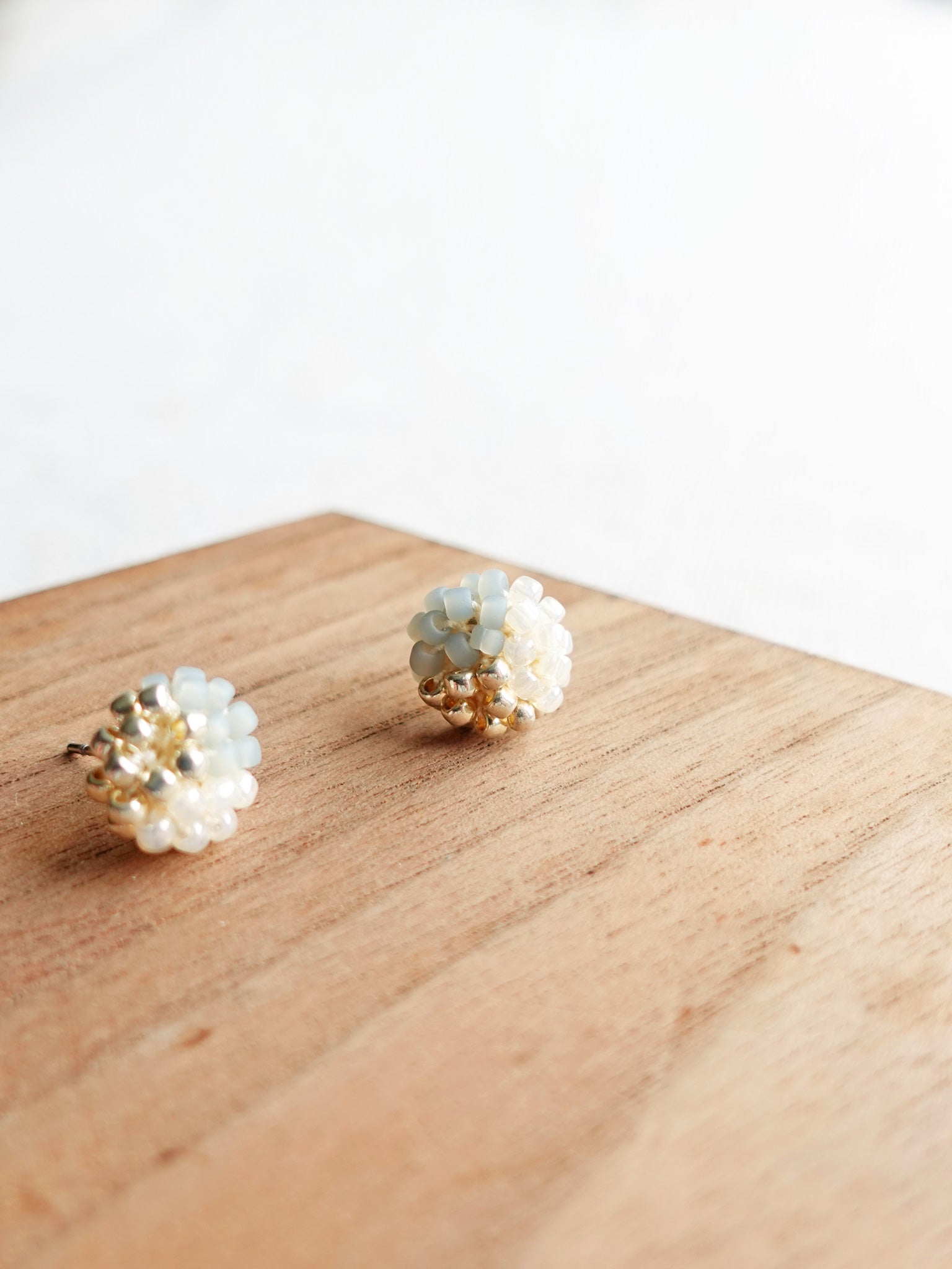 Trio Stud Earrings in Smoke Grey Display