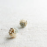 Trio Stud Earrings in Smoke Grey Front