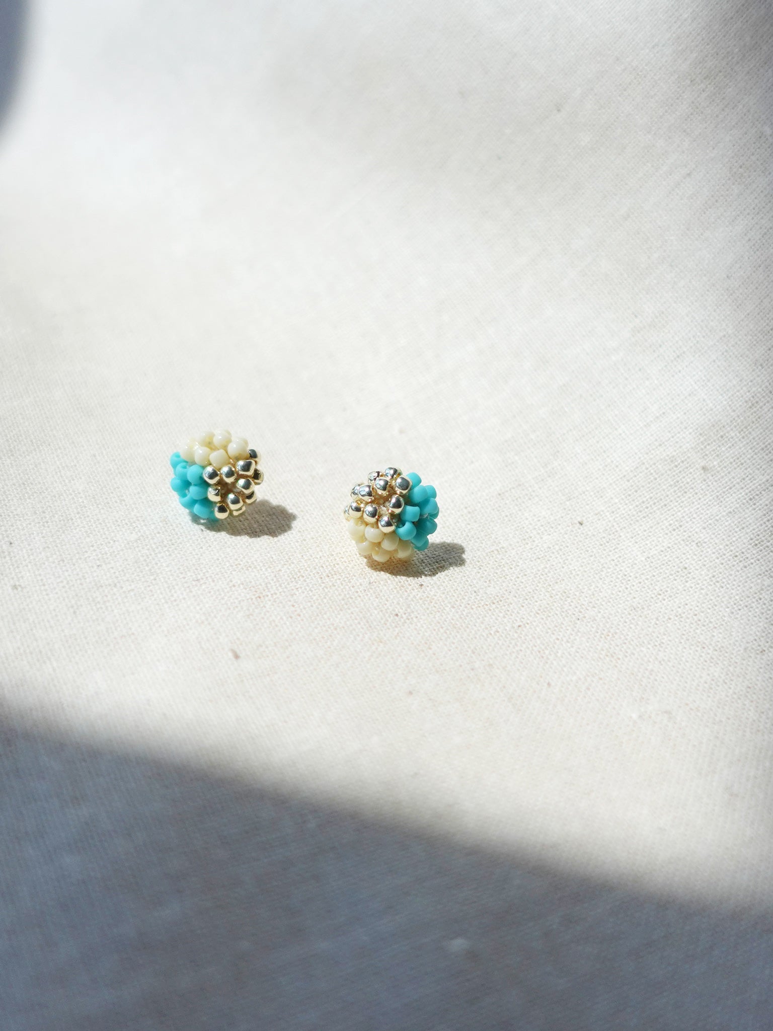 Trio Stud Earrings in Turquoise Right