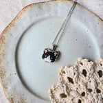 Tuxedo cat necklace in stainless steel
