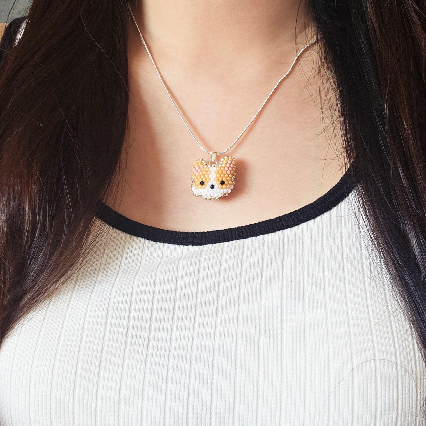 Welsh Corgi Necklace Model