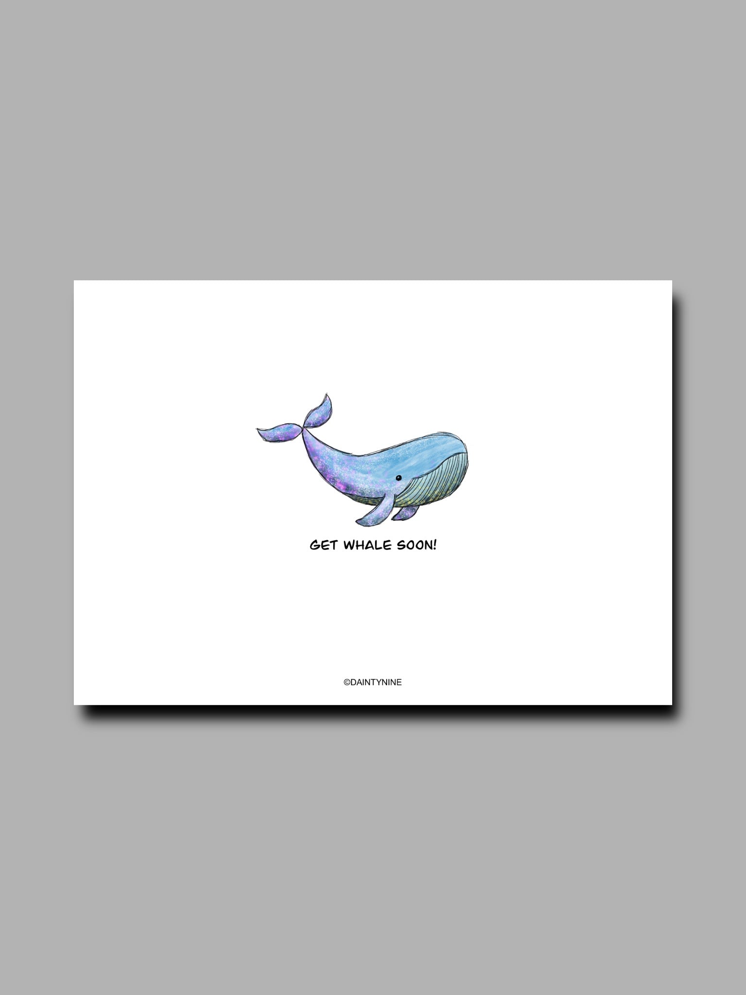 Whale Get Well Soon Card