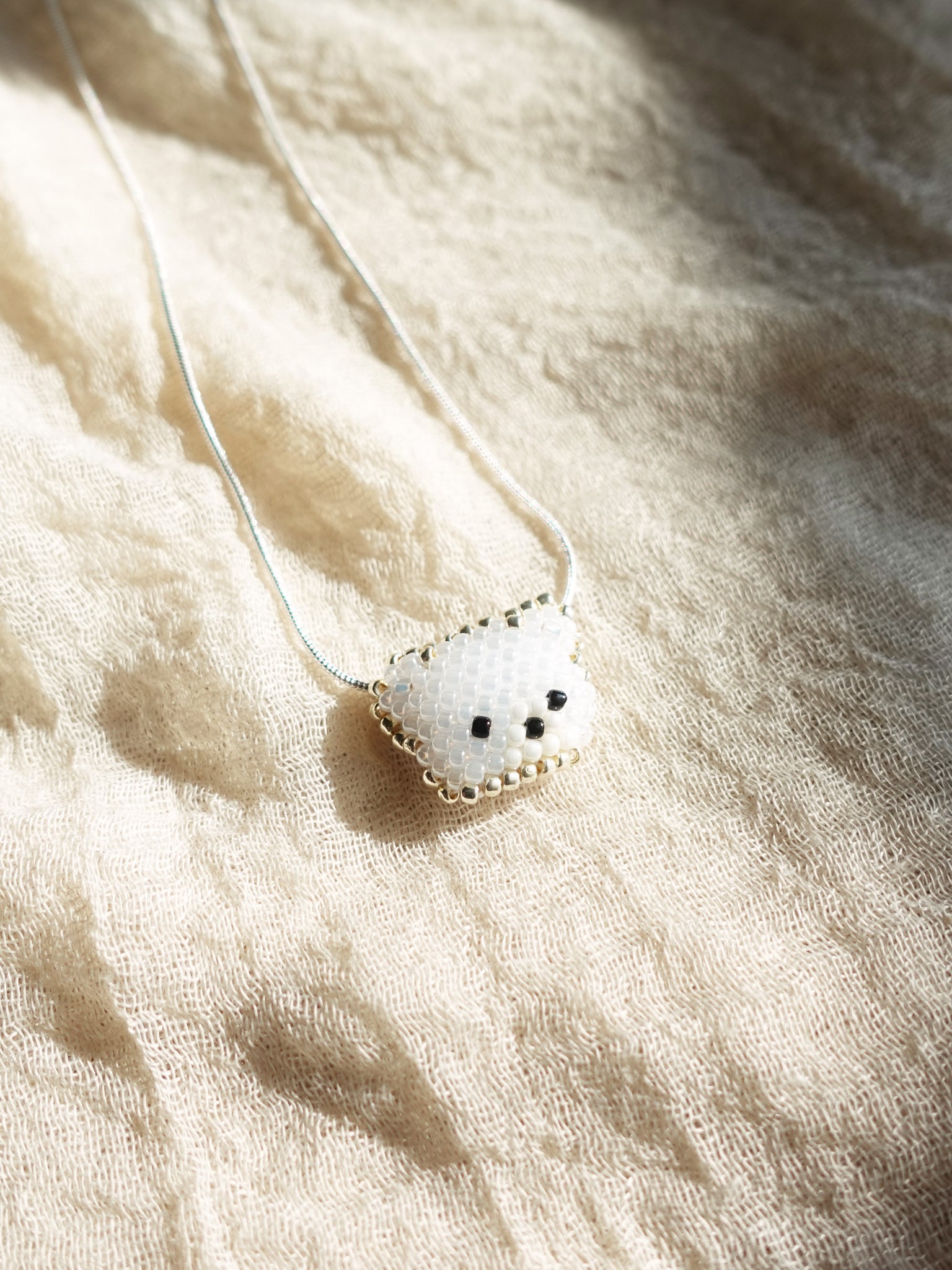 White Bear Necklace Left