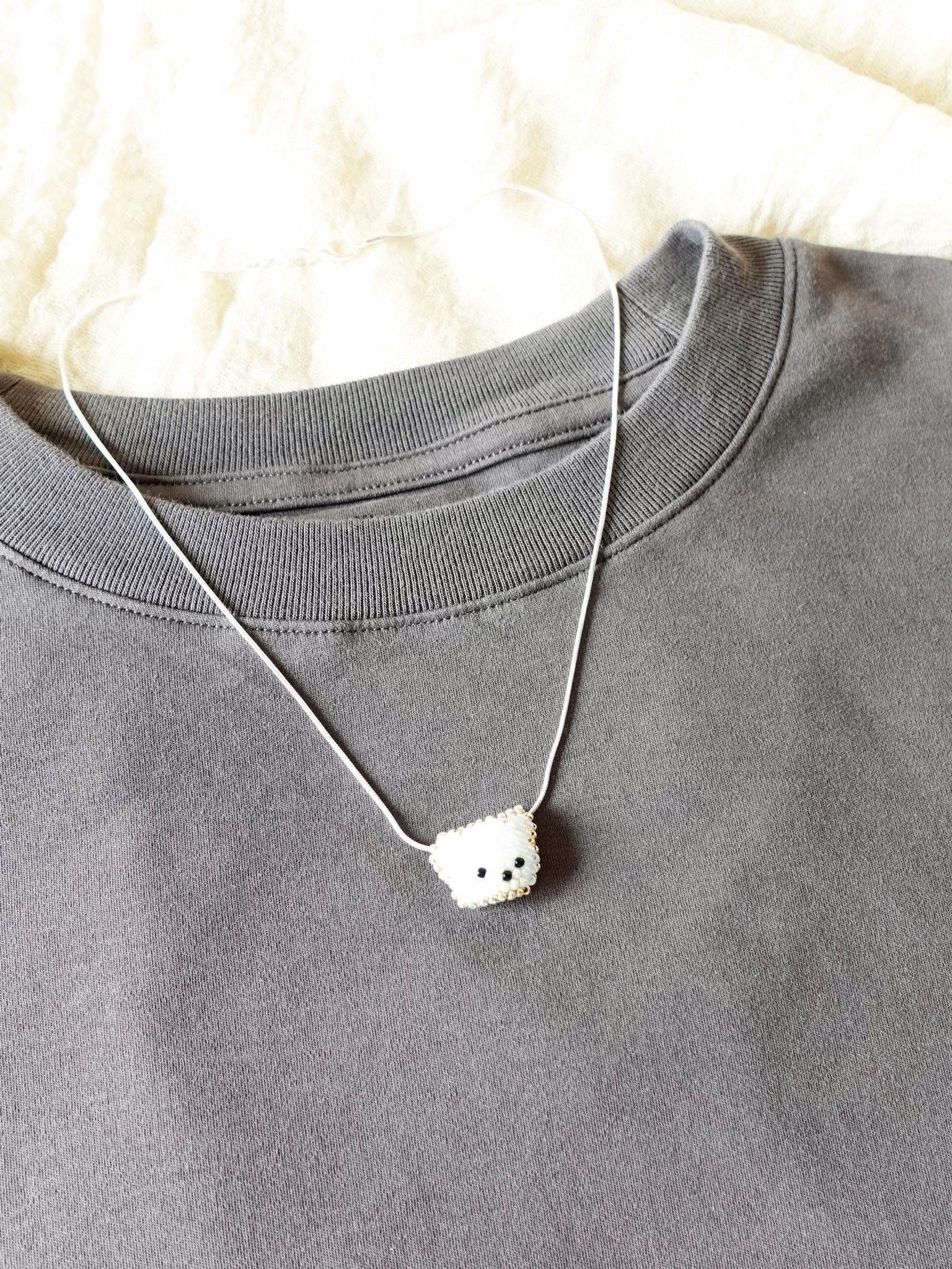 White Bear Necklace Shirt Left