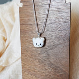 White Bear Pendant Necklace Display