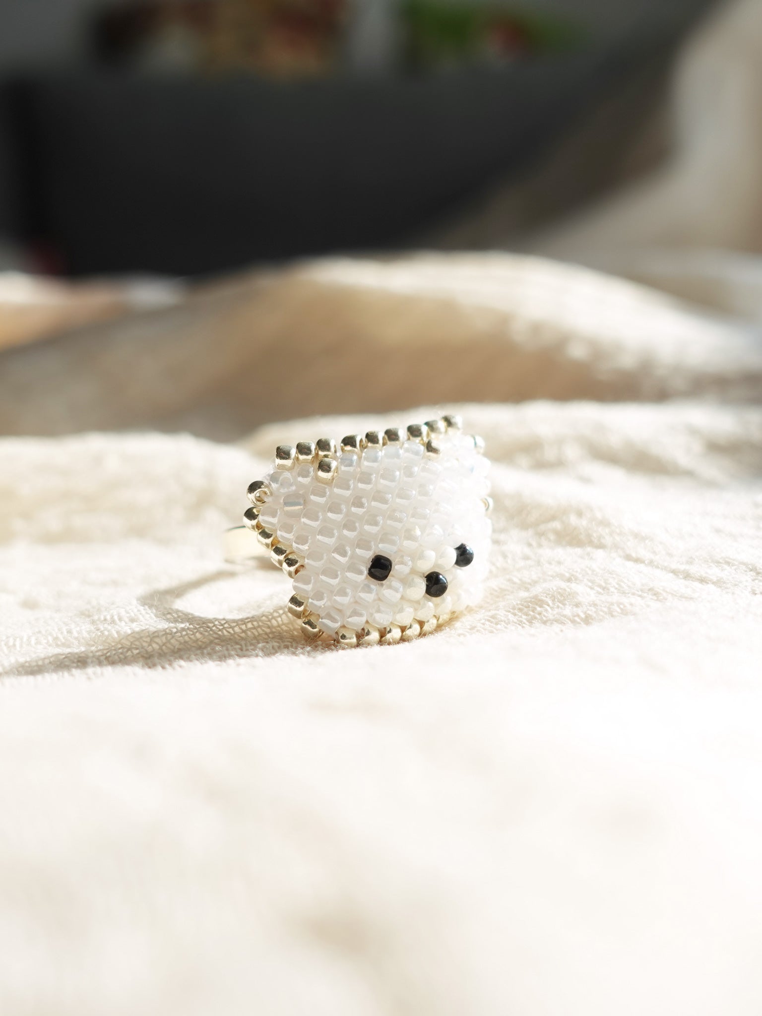 White Bear Ring Front