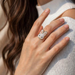 White bunny ring on model 2