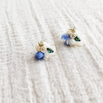 Wildpetal Stud Earrings in Blue Left Left