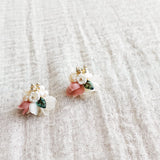 Wildpetal Stud Earrings in Brown Right Front