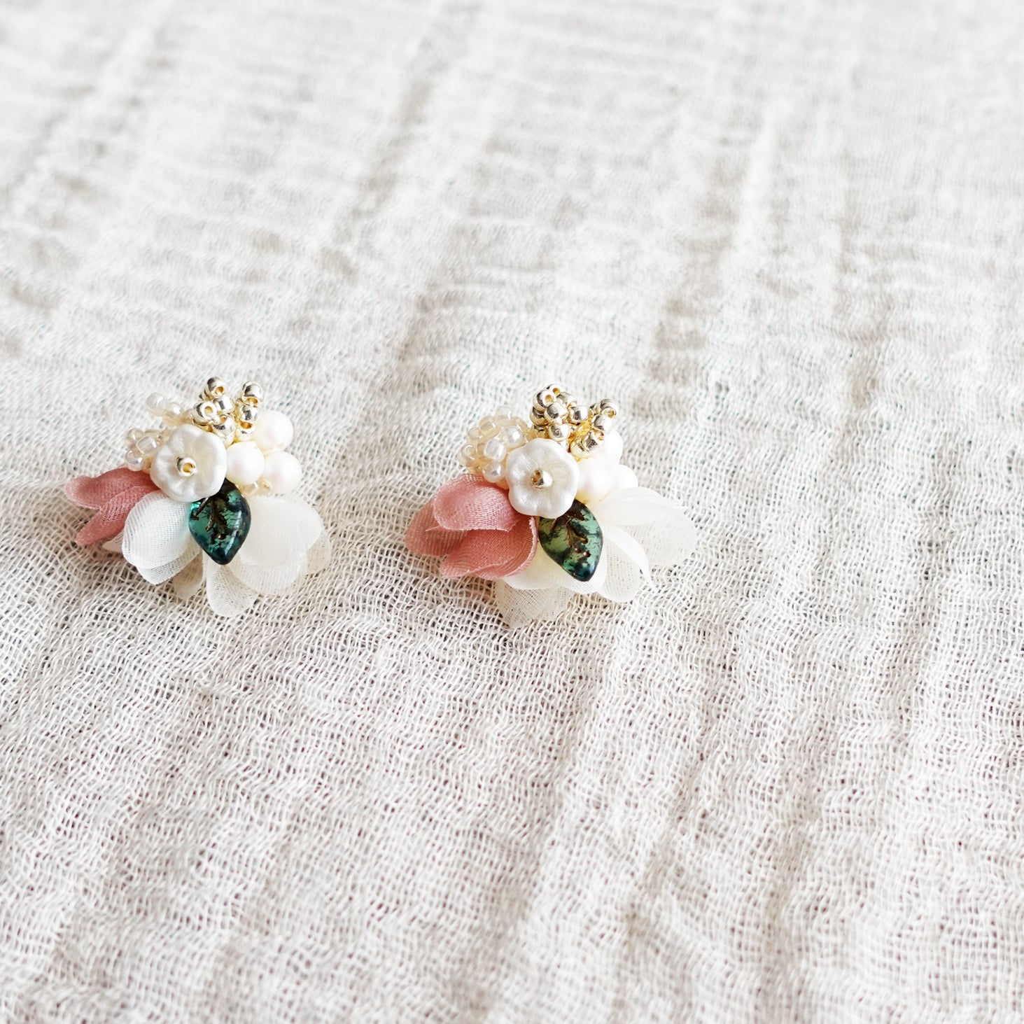 Wildpetal Stud Earrings in Brown Right Right