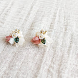 Wildpetal Stud Earrings in Brown Right Right