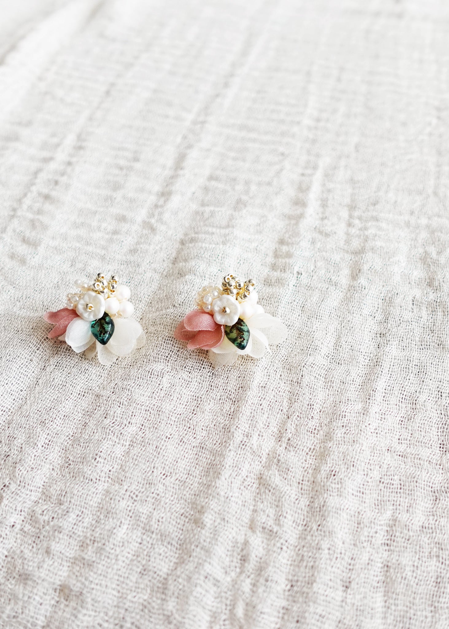 Wildpetal Stud Earrings in Brown Side