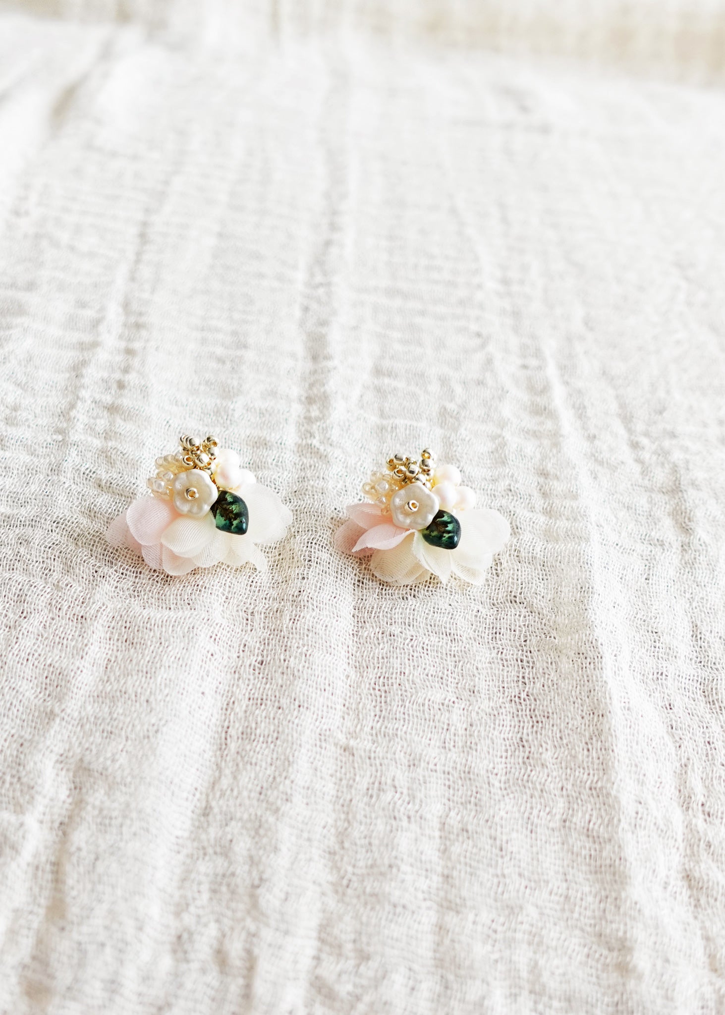 Wildpetal Stud Earrings in Pink Right Side