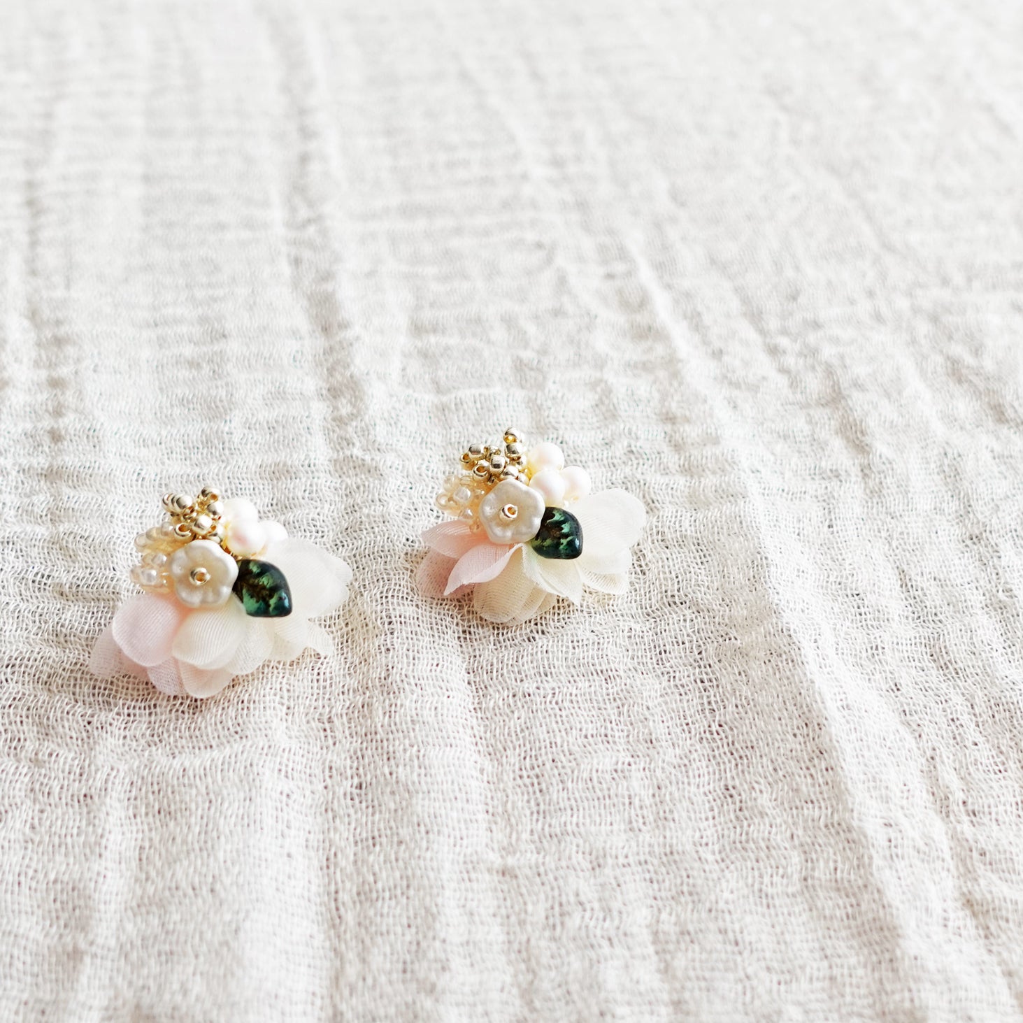 Wildpetal Stud Earrings in Pink Right