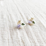 Wildpetal Stud Earrings in Purple Left