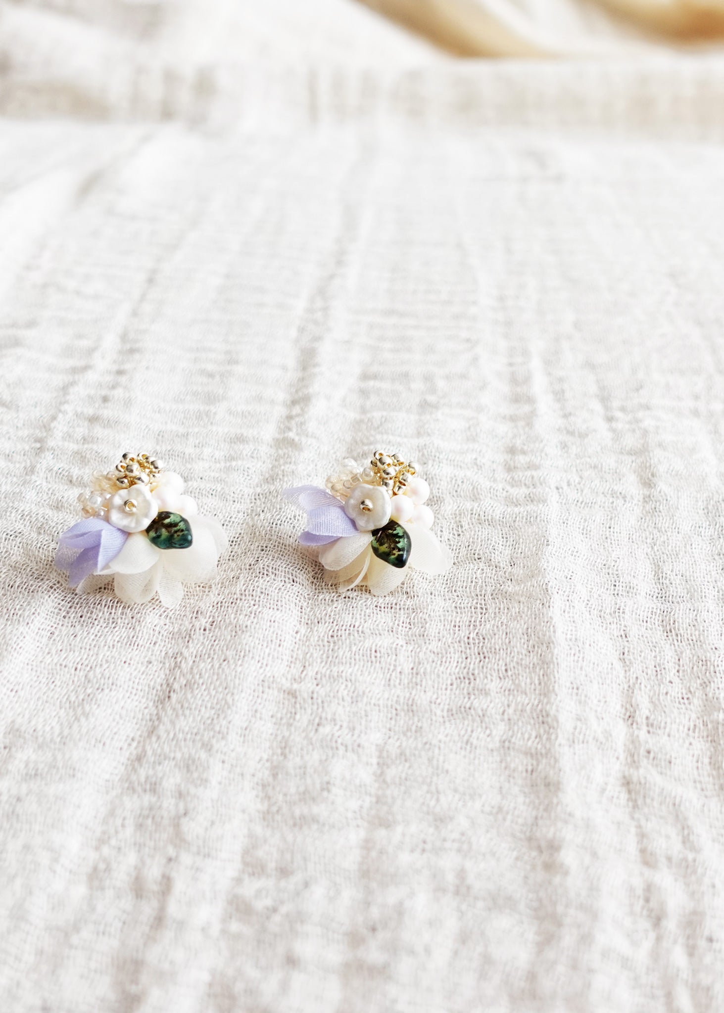 Wildpetal Stud Earrings in Purple Right Side