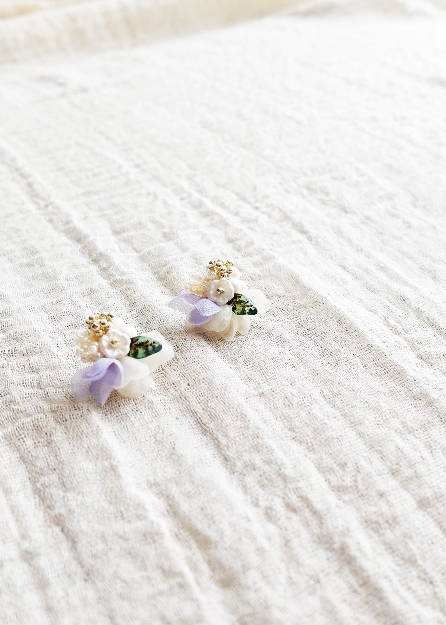 Wildpetal Stud Earrings in Purple Right