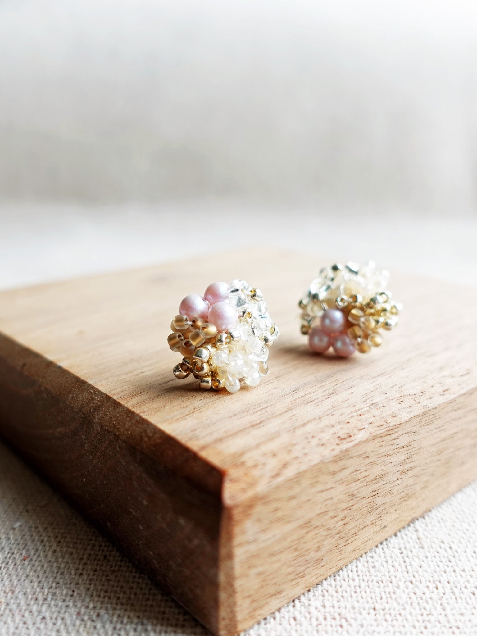 Zita Stud Earrings Display Left