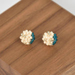 Aubrey Studs in Teal Front