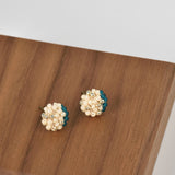 Aubrey Studs in Teal Right