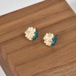 Aubrey Studs in Teal Left