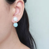 Abigail Earrings in Blue Model