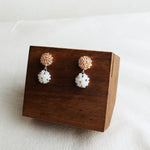 Abigail Earrings in Champagne Pink Display Right