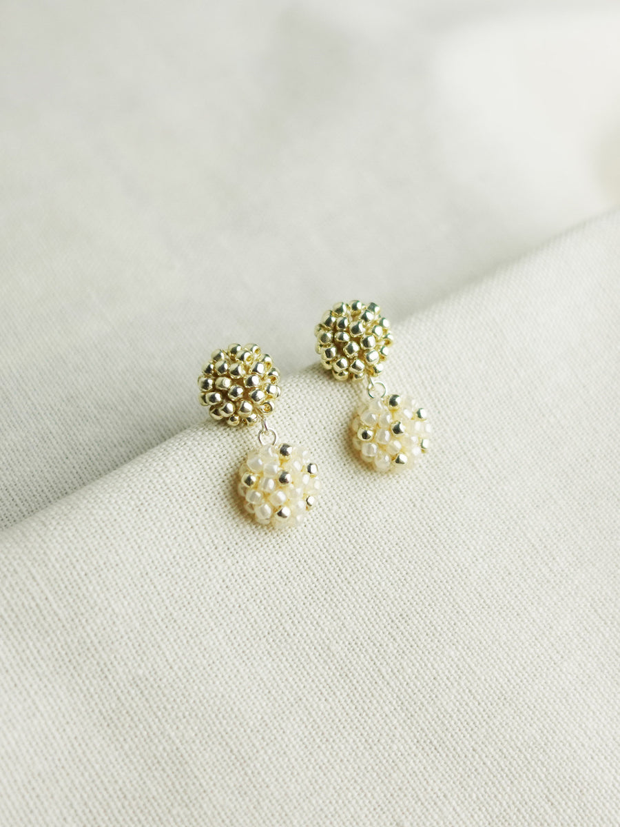 Abigail Earrings in Ivory Left