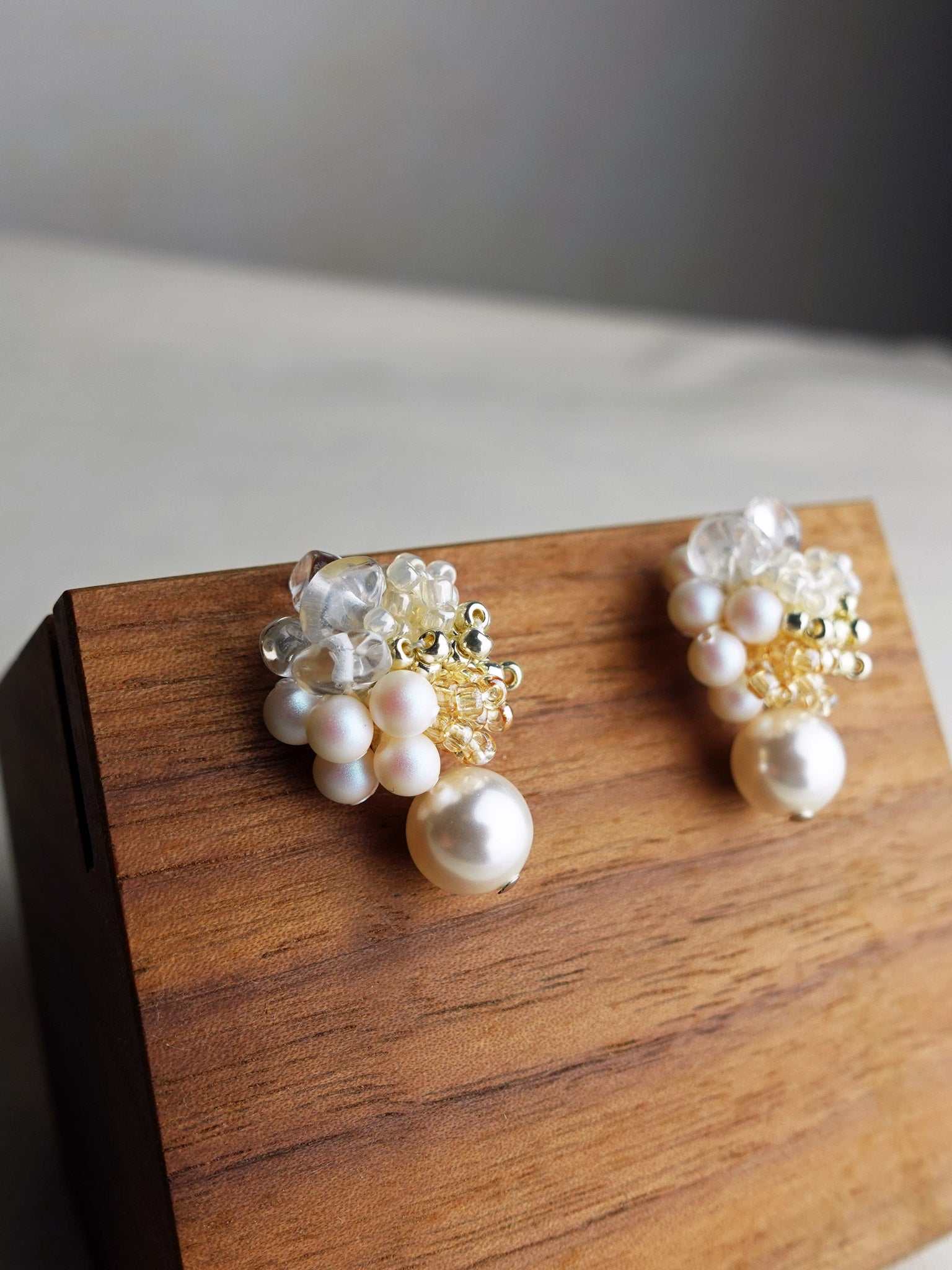 Anastasia Mariota Drop Earrings in Ivory Display Left