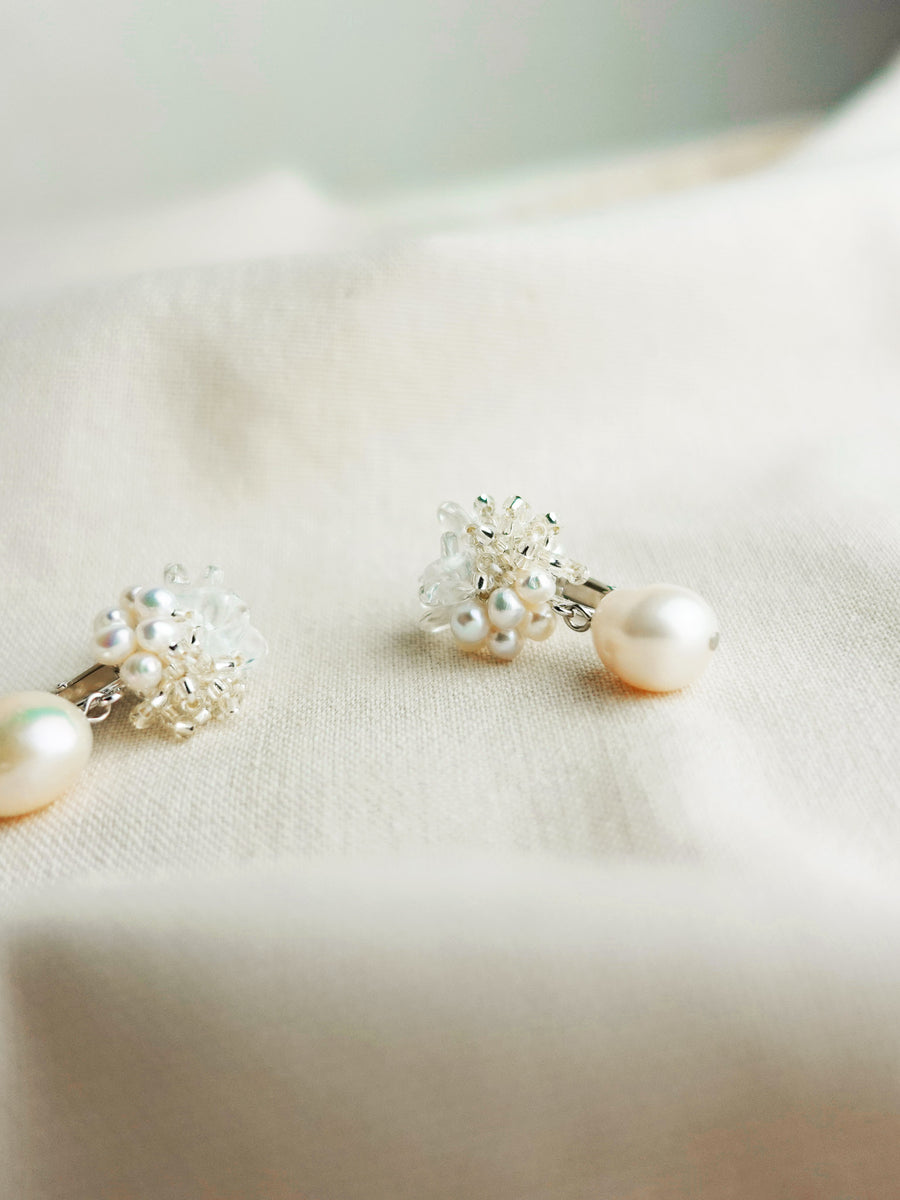 Anna Risa Clip-on Earrings in Silver Right