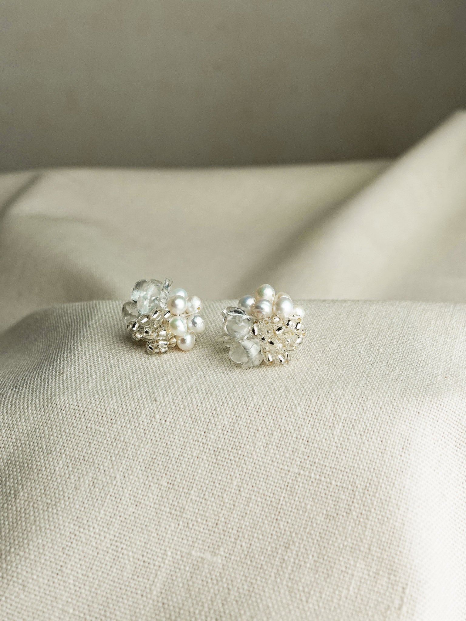 Anna Stud Earrings in Silver Right