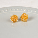 Ariel Stud Earrings in Topaz Plate