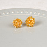 Ariel Stud Earrings in Topaz Plate