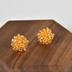 Ariel Stud Earrings in Topaz Wood